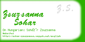 zsuzsanna sohar business card